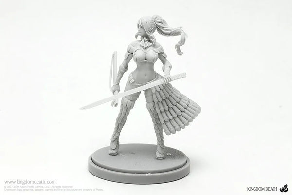 Demonic Female Warrior, Resin Model Figure Kit, Fantasy Theme, Unassembled and Unpainted