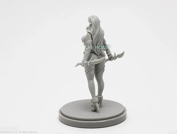 30mm Dark Elf Warrior, Resin Model Figure Kit, Fantasy Theme, Unassembled and Unpainted