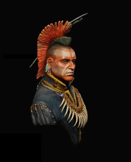 1/10 American Civil War Pawnee Scout, Resin Model Bust Kit, Unassembled and Unpainted