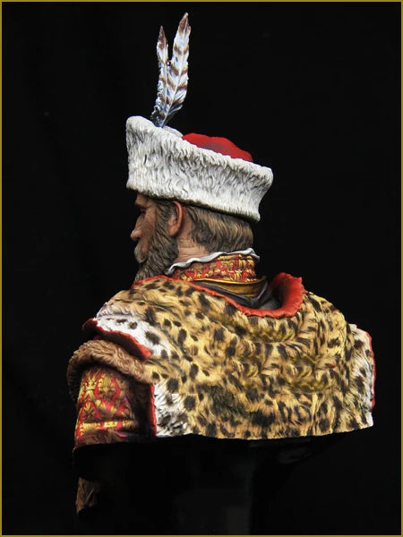 1/10 Medieval Polish Hussar General, Resin Model Bust Kit, Unassembled and Unpainted