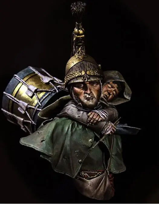 1/10 Napoleonic Prussian Officer, 2 Figures, Resin Model Bust Kit, Unassembled and Unpainted