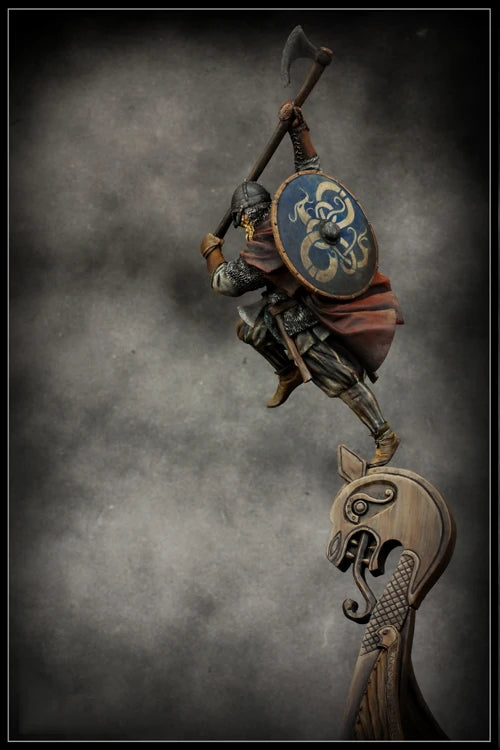 75mm Medieval Viking Axeman, Resin Model Figure Kit, Unassembled and Unpainted