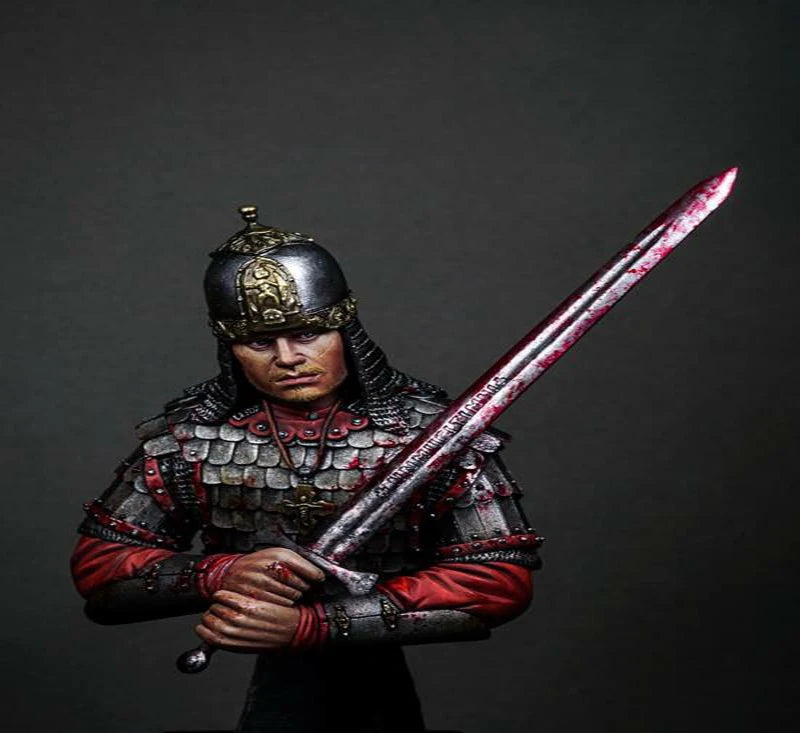 1/9 Ancient Warrior with Sword, Resin Model Bust Kit, Unassembled and Unpainted