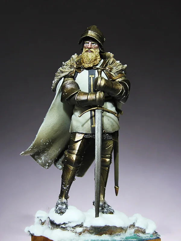 75mm Medieval Teutonic Knight, Resin Model Figure Kit, Unassembled and Unpainted