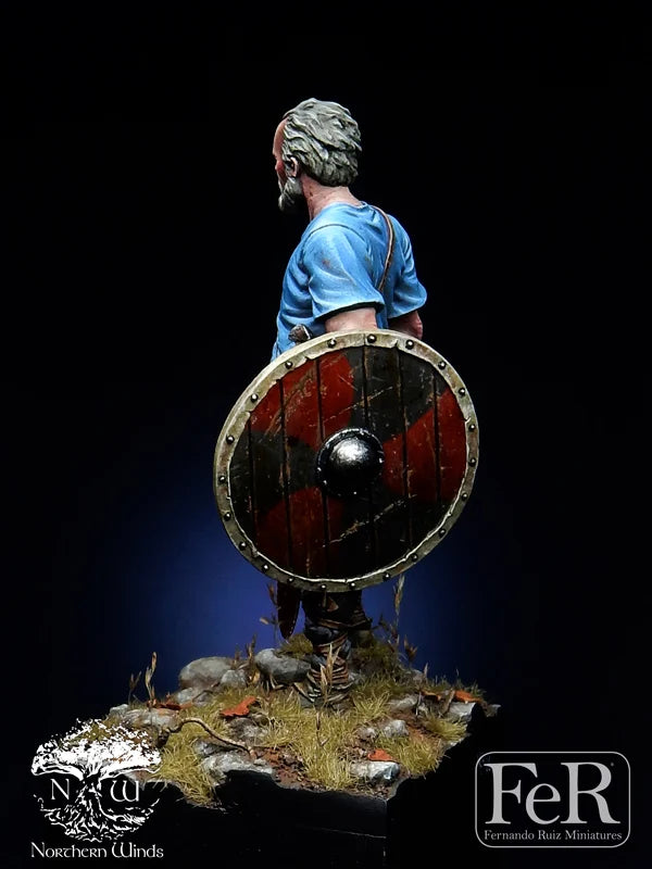 54mm Medieval Irish Viking Warrior, Resin Model Figure Kit, Unassembled and Unpainted