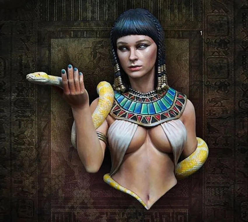 1/12 Ancient Egyptian Female, Resin Model Bust Kit, Unassembled and Unpainted