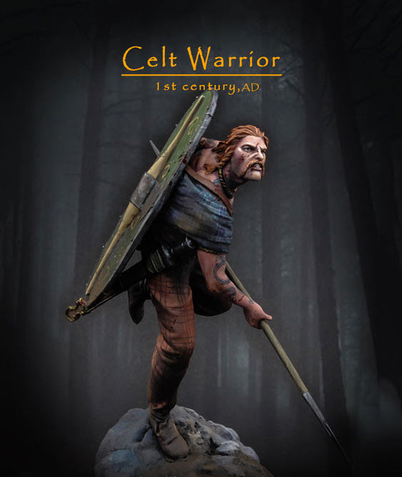 75mm Ancient Celtic Warrior, Resin Model Figure Kit, Unassembled and Unpainted