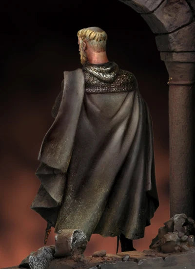 54mm Medieval Crusader Soldier, 2 Figures, Resin Model Figure Kit, Unassembled and Unpainted