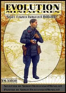 1/35 WWII Soviet Tank Crew Sergeant in Leather Jacket, 6 Figures, Resin Model Figure Kit, Unassembled and Unpainted