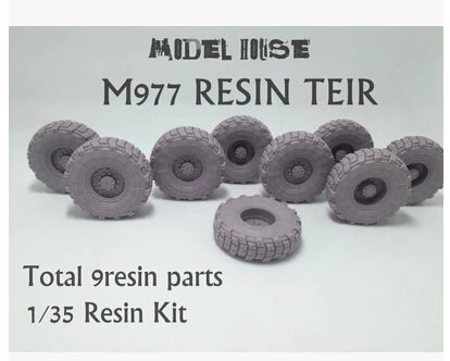1/35 Modern Military M977 Truck Tires, Resin Model Accessory Kit, Unpainted