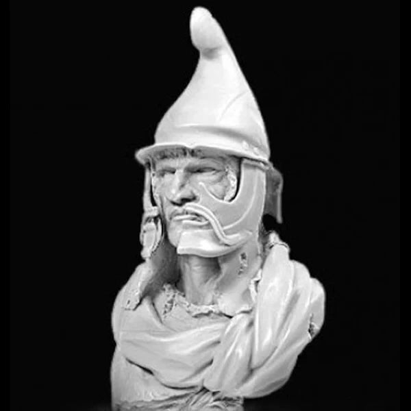 90mm Medieval Germanic Warrior, Resin Model Bust Kit, Unassembled and Unpainted