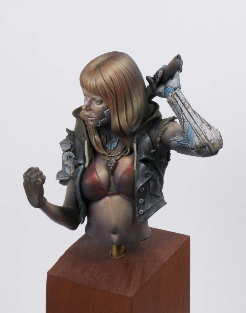 1/10 Female Tactical Warrior, Resin Model Bust Kit, Sci-Fi Theme, Unassembled and Unpainted