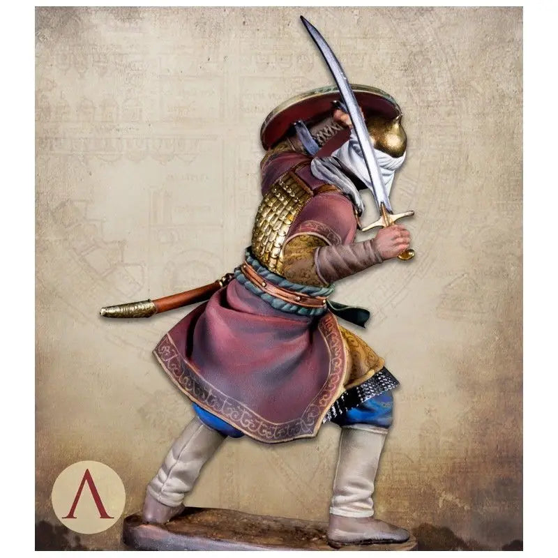 75mm Medieval Saracen Warrior, Resin Model Figure Kit, Unassembled and Unpainted