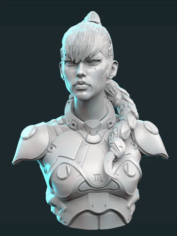 Sci-Fi Cyberpunk Android Female — 1/10 Resin Bust