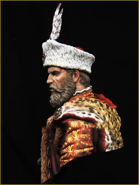1/10 Medieval Polish Hussar General, Resin Model Bust Kit, Unassembled and Unpainted