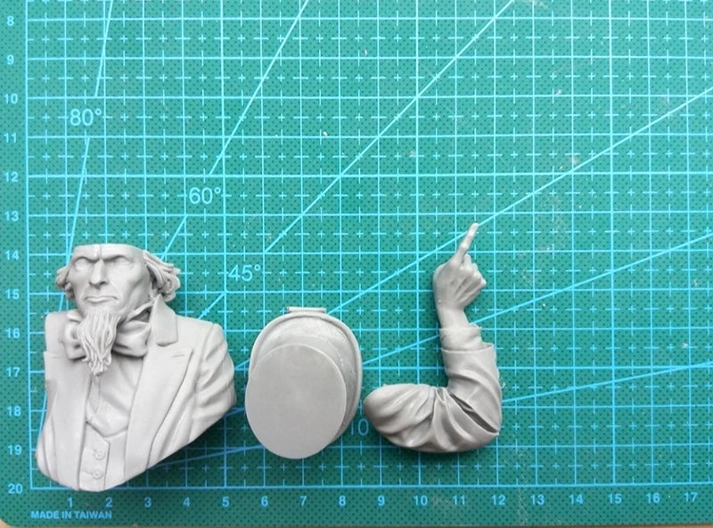 1/10 Uncle Sam, Resin Model Bust Kit, Military Theme, Unassembled and Unpainted