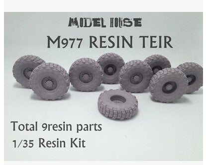 1/35 Modern Military M977 Truck Tires, Resin Model Accessory Kit, Unpainted
