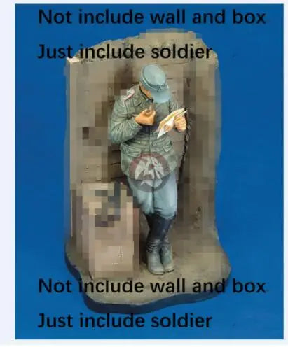 120mm WWII Soldier Letter Home, Resin Model Figure Kit, Unassembled and Unpainted