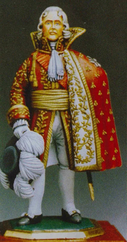 54mm Napoleonic French Officer Talleyrand, Resin Model Figure Kit, Unassembled and Unpainted