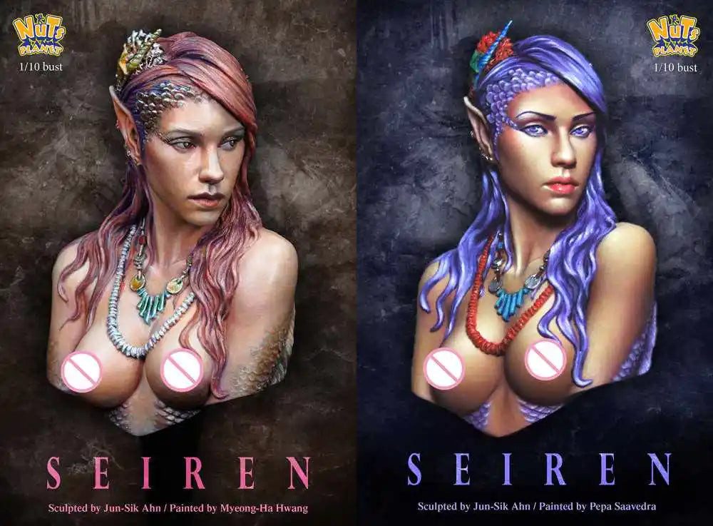 1/10 Fantasy Seiren, Resin Model Bust Kit, Unassembled and Unpainted