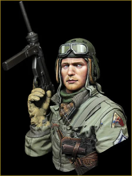 1/10 WWII Allied Aviator, Resin Model Bust Kit, Unassembled and Unpainted