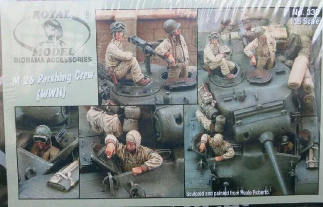 1/35 WWII US Tank Crew at Combat Stations, 4 Figures, Resin Model Figure Kit, Unassembled and Unpainted