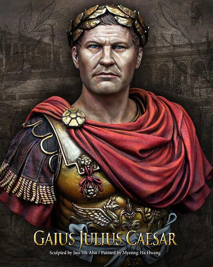 1/10 Ancient Roman Commander in Red Cape with Laurel Wreath, Resin Model Bust Kit, Unassembled and Unpainted