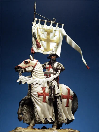 Templar Knights Battlefield, 8 Figures, Resin Model Diorama Kit, Fantasy Theme, Unassembled and Unpainted