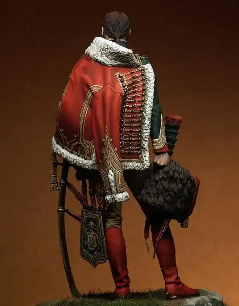 1/18 Napoleonic Polish Officer with Pelisse, Resin Model Figure Kit, Unassembled and Unpainted