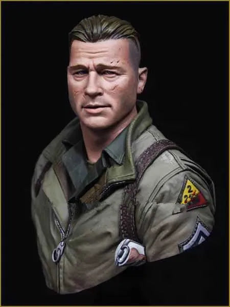 1/10 WWII US Army Sergeant 34th Infantry Division, Resin Model Bust Kit, Unassembled and Unpainted