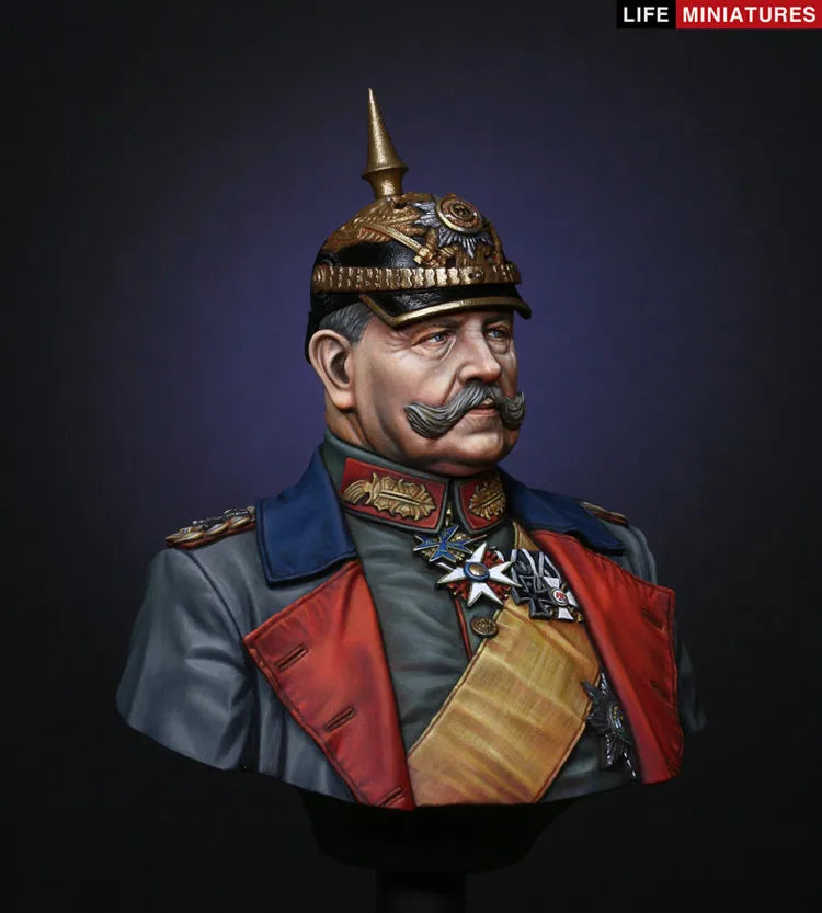 1/10 WWI Prussian Field Marshal Paul Von Hindenburg, Resin Model Bust Kit, Unassembled and Unpainted