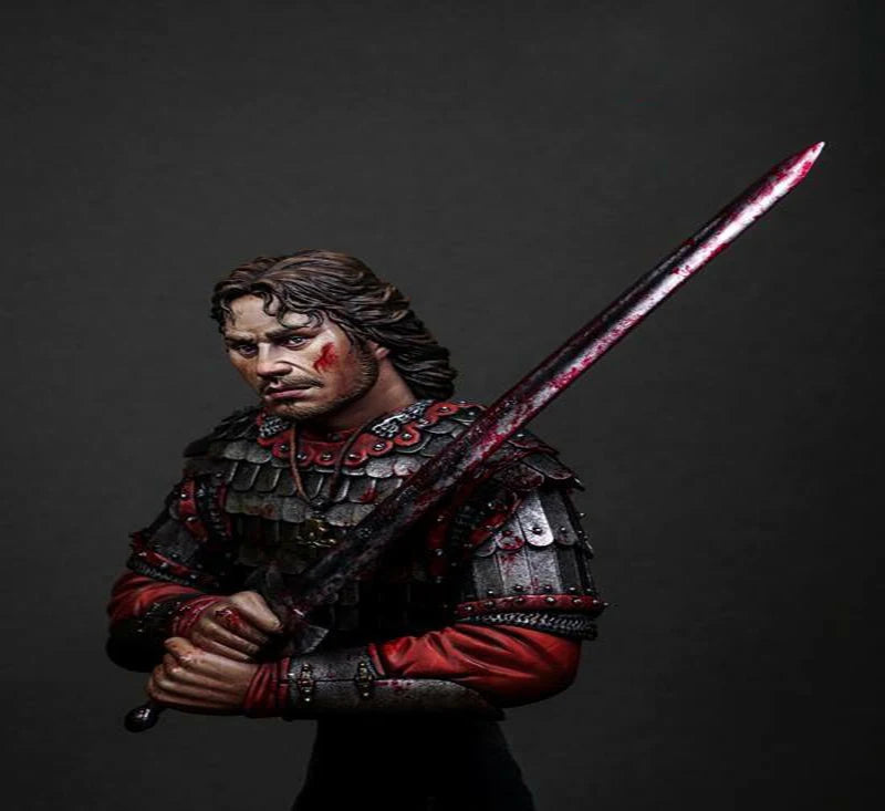 1/9 Ancient Warrior with Sword, Resin Model Bust Kit, Unassembled and Unpainted