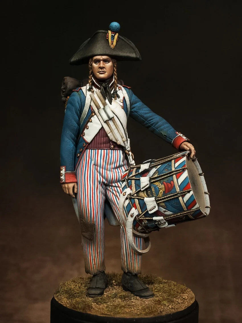1/24 Napoleonic French Imperial Drummer, Resin Model Figure Kit, Unassembled and Unpainted