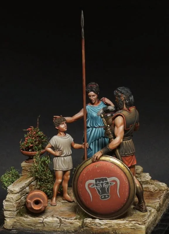 Ancient Greek Warriors, 3 Figures, Resin Model Figure Kit, Unassembled and Unpainted