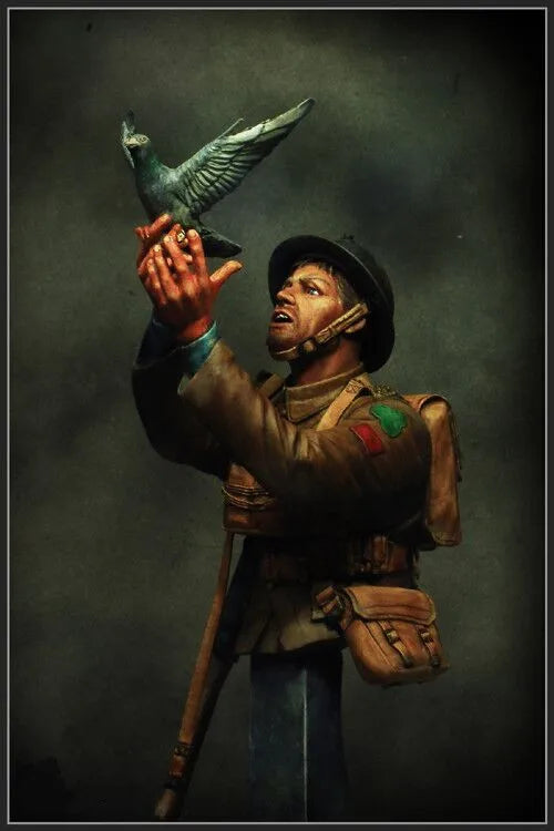 1/9 WWI Soldier, Resin Model Bust Kit, Unassembled and Unpainted