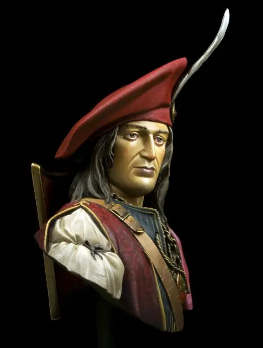 1/10 Venetian Admiral, Resin Model Bust Kit, Military Theme, Unassembled and Unpainted