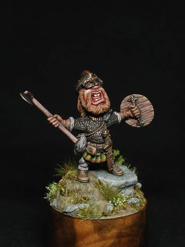 40mm Dwarf Warrior, Resin Model Figure Kit, Fantasy Theme, Unassembled and Unpainted