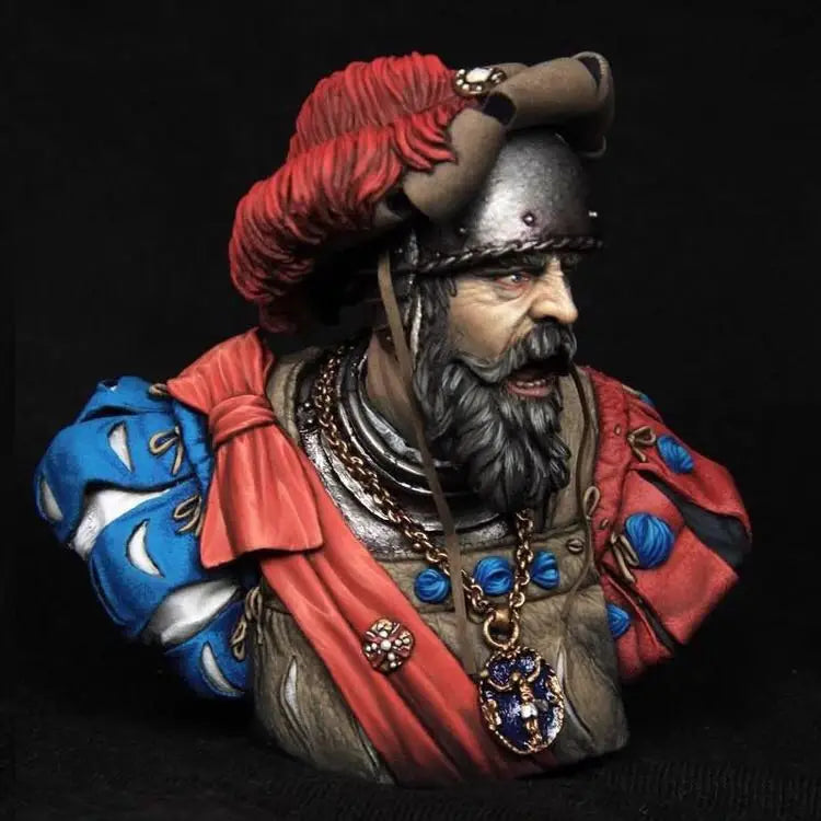1/9 Medieval Red-Bearded Viking Chieftain, Resin Model Bust Kit, Unassembled and Unpainted