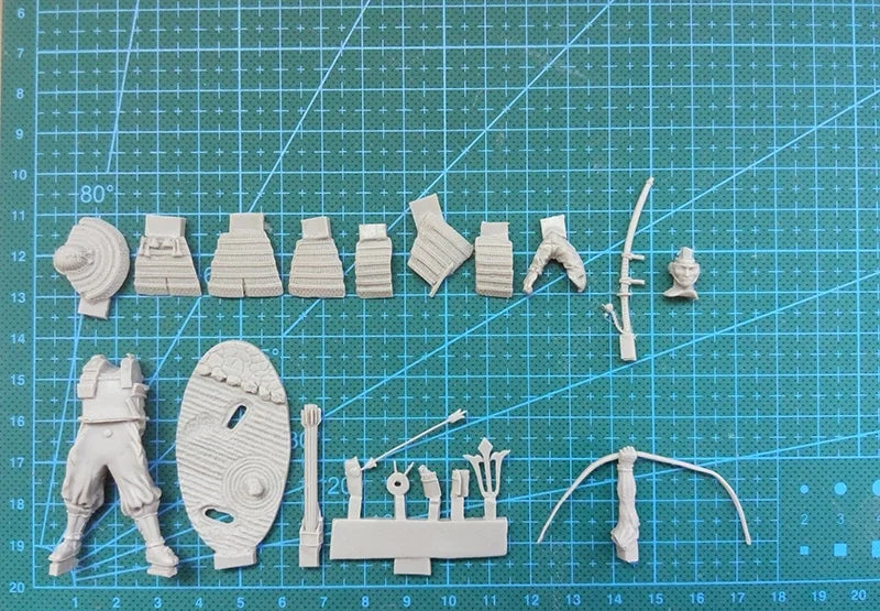 54mm Medieval Samurai Archer, Resin Model Figure Kit, Unassembled and Unpainted
