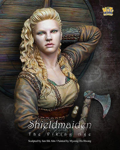 1/10 Medieval Norse Shieldmaiden, Resin Model Figure Kit, Unassembled and Unpainted