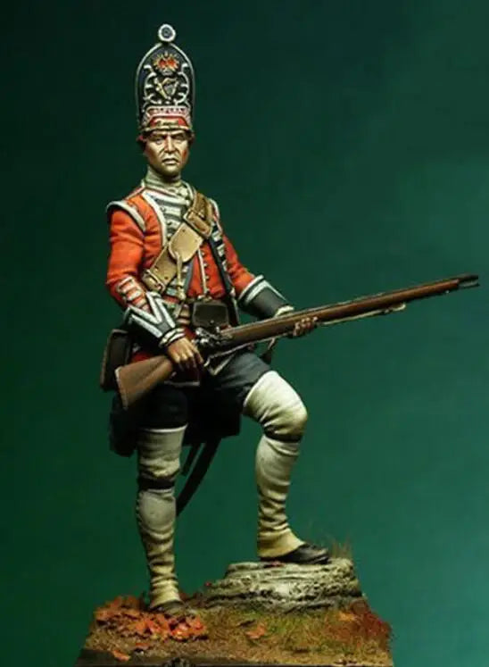 1/24 Napoleonic Russian Officer with Busby, Resin Model Figure Kit, Unassembled and Unpainted