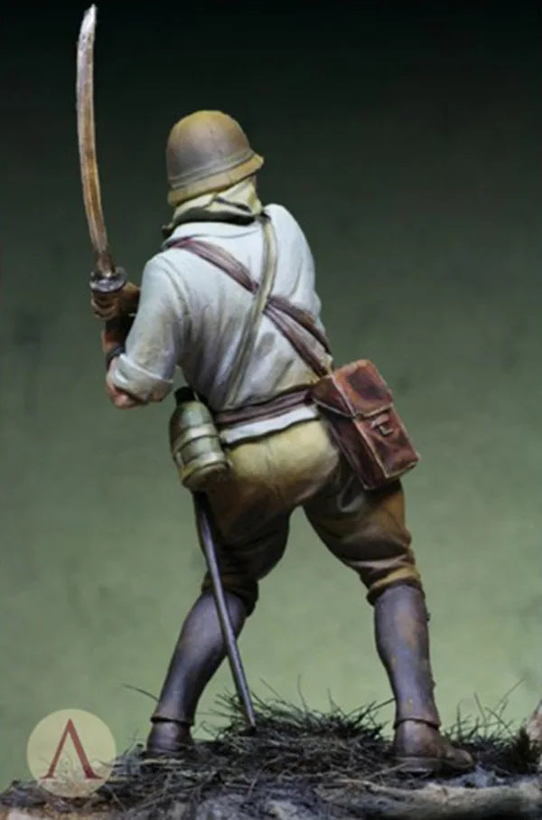 75mm WWII Japanese Imperial Soldier Burma 1942, Resin Model Figure Kit, Unassembled and Unpainted