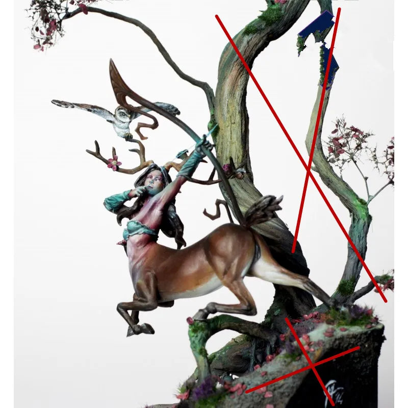 70mm Female Warrior on Base, Resin Model Figure Kit, Fantasy Theme, Unassembled and Unpainted