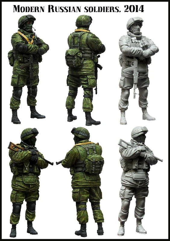 1/35 Modern Russian Infantry Squad 2014, 2 Figures, Resin Model Figure Kit, Unassembled and Unpainted