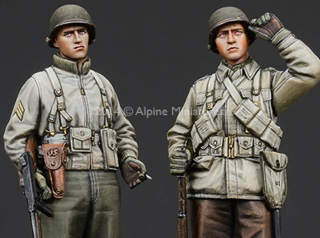 1/35 WWII US Infantry, Resin Model Figure Kit, Unassembled and Unpainted