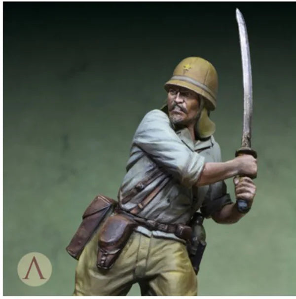 75mm WWII Japanese Imperial Soldier Burma 1942, Resin Model Figure Kit, Unassembled and Unpainted