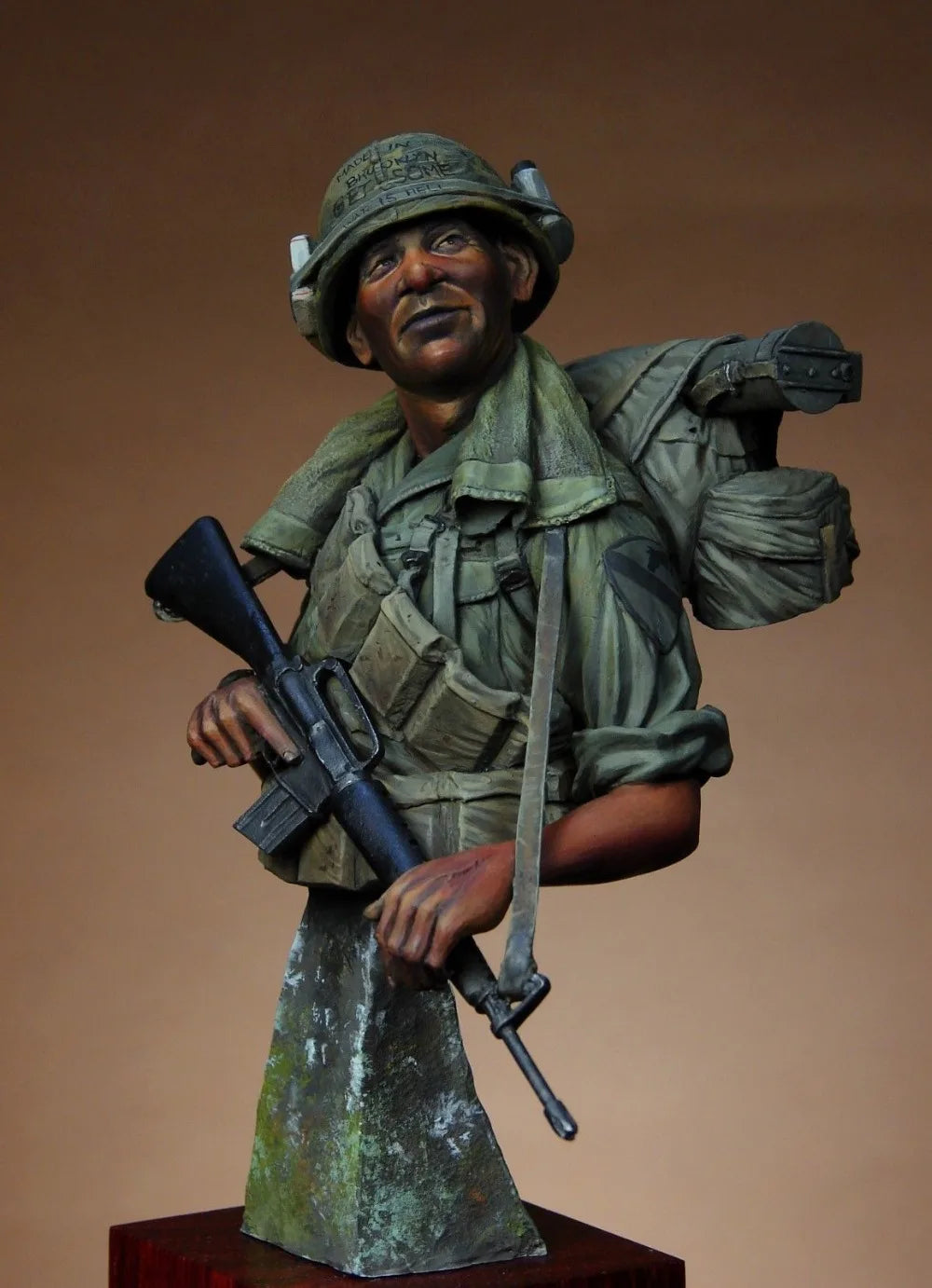 1/9 Vietnam War American Air Cavalry Trooper, Resin Model Bust Kit, Unassembled and Unpainted