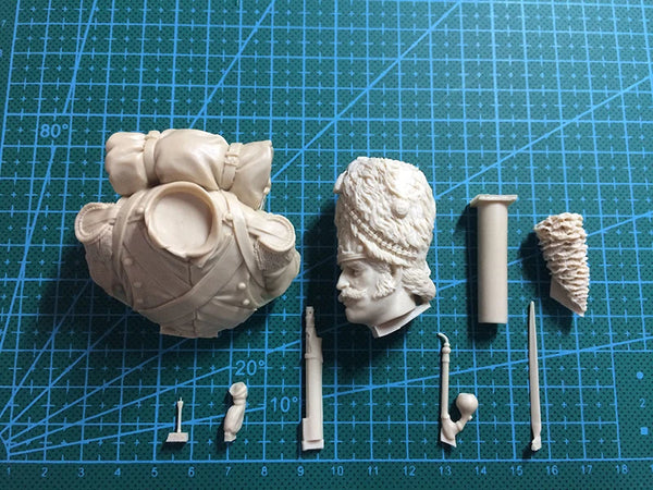 1/10 Napoleonic French Grenadier of the Imperial Guard, Resin Model Bust Kit, Unassembled and Unpainted