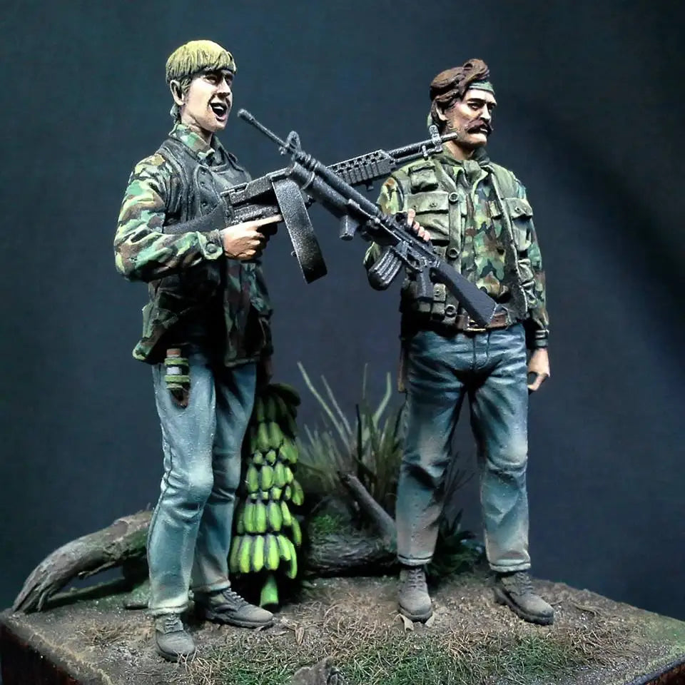 1/35 Vietnam War US Navy SEAL Soldiers, 2 Figures, Resin Model Figure Kit, Unassembled and Unpainted