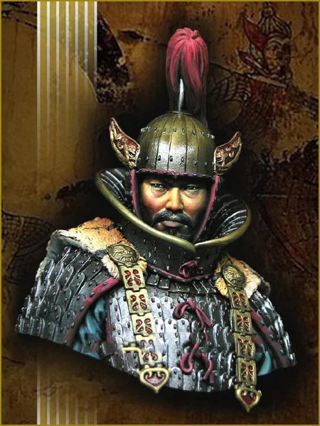 1/10 Medieval Cavalry Officer, Resin Model Bust Kit, Unassembled and Unpainted